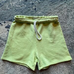 Joah Brown fitted sweat short - yellow - size xs/s